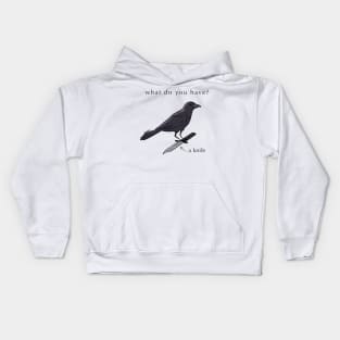 Knife Crow 3 Kids Hoodie